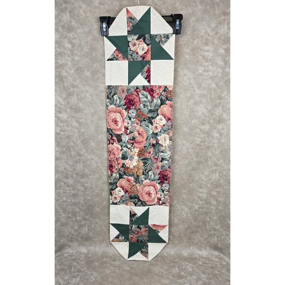 Quilted Table Runner (Possibly a Longaberger Print Fabric?) HANDMADE - Picture 1 of 1